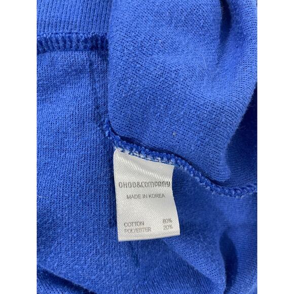 OHOO and Company Blue Hoodie Zippered Sweatshirt Jacket Size Large - Picture 6 of 7